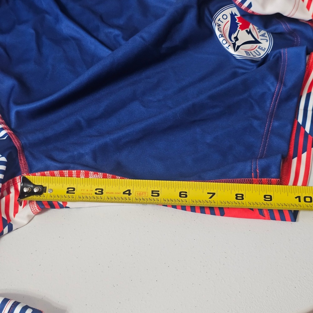 Loudmouth Toronto Blue Jays Shorts L Blue Red Geometric MLB Athletic Deadstock - Picture 8 of 13